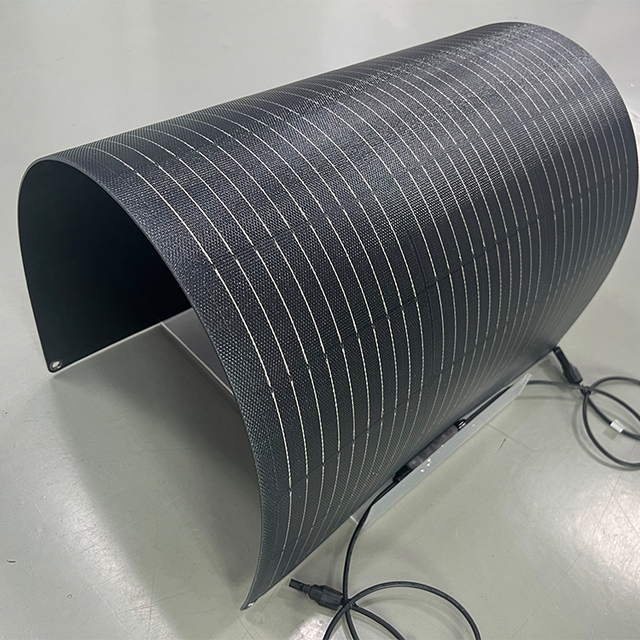 Custom Shaped Full Black Monocristalline Flexible Solar Panel Soft and Lightweight Photovoltaic Panels for Balcony & Roof