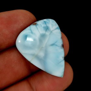 Calidad superior 100% Natural Sky Blue Larimar Cabochon Loose Precious Jewelry Making Gemstones a precios asequibles Venta al por mayor - Product Image 3
