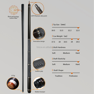 ไม้คิว JF EBF Ebony Plain‑Face, ไม้คิว Mangshen Signature, ด้ามคาร์บอนไฟเบอร์สำหรับการแข่งขัน 8‑บอลจีน และ 9‑บอลอเมริกัน - Product Image 6