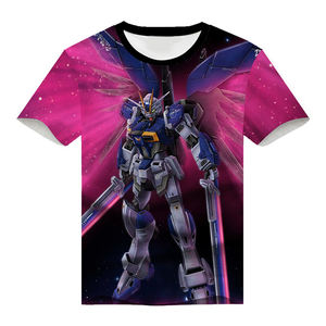 Camiseta sostenible de talla grande para hombre, camisetas de manga corta con estampado <span class=keywords><strong>Gundam</strong></span> Strike Freedom - Product Image 5