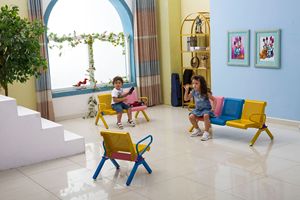 Chaise d'attente pour enfants, 3 places, station d'accueil, banc d'attente, siège, chaise, salle d'attente d'aéroport, hôpital, zone d'attente, lien, maternelle - Product Image 3