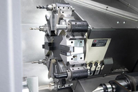 Nouvelle machine de tournage CNC à lit incliné horizontal PR52TT 3 axes, alimentateur de barres de 120 mm, servomoteur de 32 Nm, guide de 58 mm, outil automatique