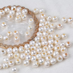 ไข่มุกน้ำจืดสีขาว จูจี้ ขนาด 7-8 มม. อุปกรณ์ DIY สำหรับทำเครื่องประดับ รูใหญ่ 3 มม. ไข่มุกเม็ดเดี่ยวสำหรับทำสร้อยข้อมือและจี้ - Product Image 4