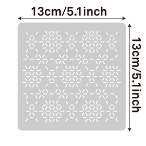 Plantilla <span class=keywords><strong>de</strong></span> Patrón Geométrico Sashiko <span class=keywords><strong>de</strong></span> 4.7 Pulgadas para Dibujar Líneas, Plantillas <span class=keywords><strong>de</strong></span> Acolchado para Coser, Acolchado a Mano y Bordado - Product Image 3