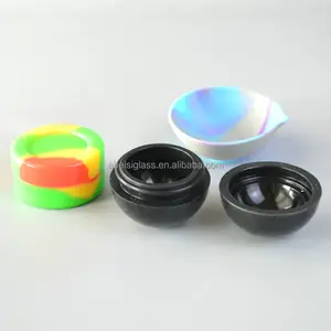 Small Cylinder Shape Oil Slick Silicone Jars Dab Wax Container