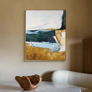 Peinture murale abstraite moderne faite à la main, grand format, style minimaliste, nature morte, sur toile texturée 3D, pour décoration intérieure, peinture à l'huile pour salle à manger - Product Image 4