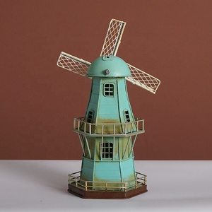 Fabbrica Nordic Faro Ornamenti Olandese Antico Modello di Mulino A Vento Decorazione In Metallo Retrò Vecchio Ferro Battuto Regalo Dei Capretti - Product Image 6