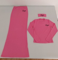 Nouvel ensemble jupe et haut côtelé en coton pour femme, style décontracté, chemise à manches courtes et jupe longue, idéal pour la détente