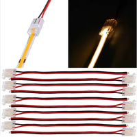 Juego de conectores de adaptador sin soldadura para tira de LED de un solo Color 2835, 2 pines, 8mm, carcasa de ABS de contacto de latón RGB, clasificación 5A para alimentación de PCB