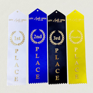 Rubans de récompense en polyester écologiques avec logo personnalisé, en satin, pour la remise des diplômes, les événements sportifs, les <span class=keywords><strong>concours</strong></span> scolaires, les vainqueurs du premier prix - Product Image 1