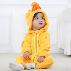 MIHCLEY OEM Unisex Cartoon Jumpsuits Girls Duck Toddler Costume New Born Baby Clothes Romper