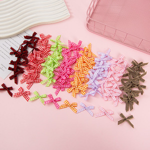 Accesorios de vestir con lazo a cuadros, pinzas para el pelo para ropa infantil, decoración de juguetes, adornos de cinta escocesa a cuadros, venta al por mayor - Product Image 3