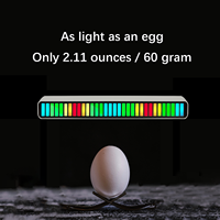 Lampe de bureau à LED RGB 16/32 couleurs, activée par la voix, avec contrôle sonore, éclairage ambiant rythmique, alimentée par batterie/prise secteur