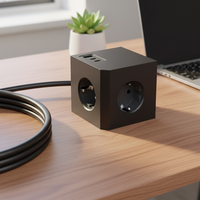 KC/CE SUOMA Nouvelle multiprise intelligente 16A avec prise EU, câble d'alimentation USB, 3 prises AC, 1 port USB-A, 2 ports USB-C, rallonge électrique