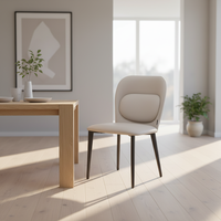 Chaises de salle à manger en cuir et acier inoxydable de style nordique moderne de luxe en gros pour restaurants et hôtels