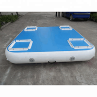 Plateforme flottante gonflable personnalisée d'usine OEM, quai de yacht, île de loisirs, pêche en mer/natation, matériau PVC, 100-500 kg