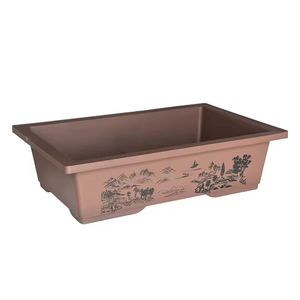 Macetas rectangulares para bonsái al por mayor, macetas y macetas de plástico de alta calidad, macetas tradicionales chinas para <span class=keywords><strong>jardín</strong></span> al aire libre - Product Image 1