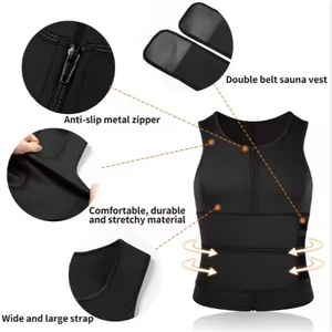 Combinaison de sauna en néoprène pour homme Aofit avec fermeture éclair - Amincissement <span class=keywords><strong>du</strong></span> ventre, remodelage corporel, perte de <span class=keywords><strong>poids</strong></span> et compression grande taille - Product Image 4