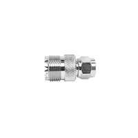 Fiche F mâle entièrement en laiton du fabricant vers adaptateur de prise femelle UHF SO239 Connecteurs coaxiaux RF