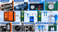 Sistema de Compresor de Aire de Tornillo Rotativo Estacionario de 100HP 75KW, Refrigerado por Aire, Accionamiento Directo, 380V, Unidad de Suministro de Aire de Alta Resistencia