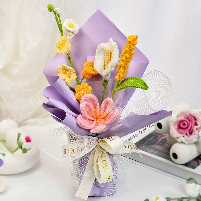 Tulip Lily of the Valley Calla Lily Bouquet-Purple