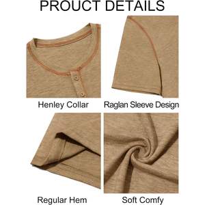 2025 <b>Men's</b> Summer Vintage Henley Shirts Casual Lightweight <b>Stretchy</b> Basic Tee with Short Sleeve for Casual Wear - Product Image 5