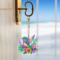Nouvelle Peinture Diamant DIY Oiseaux Mignons de Haute Qualité 2025 – Taille Personnalisable, Vente en Gros, Porte-clés Acrylique Coloré, Décoration Maison