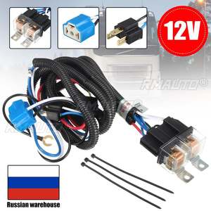 1/2pcs 7'' H4 Headlight 2 Headlamp Relay Wiring Harness Car <b>Light</b> Bulb <b>Socket</b> Plug for Car Auto Headlight - Product Image 1