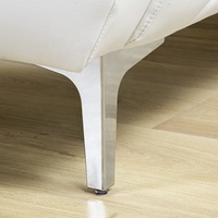 Willsoon Nouveau Magasin Moderne Élégant Lit Queen Size Cristal Diamant Tête de lit haute Blanc PU Cuir Doux Cadre en bois pour la maison