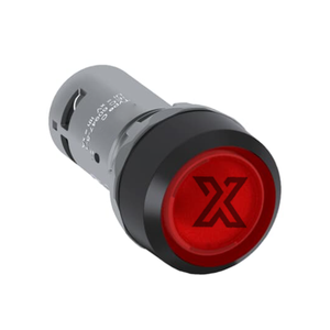 CP1-13R-10 ปุ่มกดแบบหัวแบนพร้อมไฟแสดงสถานะสีแดงและระบบรีเซ็ตอัตโนมัติ - Product Image 1