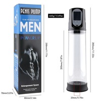 Bomba de Pene Eléctrica Recargable por USB, Juguetes Sexuales para Adultos, Agrandador Automático para Hombres, Bomba Extensora Ecológica, Resistente al Agua para Uso Diario, Erección