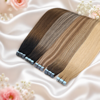 Extensions de cheveux humains vierges à bandes adhésives, cuticules alignées, provenant d'un seul donneur, fabriquées par l'usine chinoise ShangKai