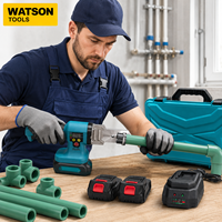 Kit de soudeuse à fusion de tuyaux sans fil avec 2 batteries, chargeur, mallette de transport et accessoires pour la vente en gros B2B