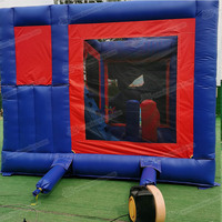 Castillo Inflable Sonic Económico para Adultos y Niños, Mini Combo Jumper con Aro de Baloncesto, Certificado CE, 13x13 Pies, Capacidad para 10 Personas