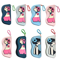 Étui à lunettes en silicone le plus vendu, fermeture éclair, étanche, portable, léger, élégant, boîte à lunettes pour femmes, parfait