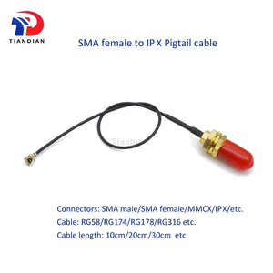 Interno RF SMA-hembra a UFL <span class=keywords><strong>Antena</strong></span> Conector Adaptador <span class=keywords><strong>Cable</strong></span> de conexión MMCX Mhf4 <span class=keywords><strong>Cable</strong></span> de extensión pelado - Product Image 4