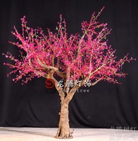 Ornamen Bunga Natal Luar Ruangan dari Resin Buatan China, Tinggi 3.5m, IP65, Lampu Epistar 3500K Putih Hangat, Bentuk Bunga Sakura