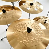 High Quality Golden Color Brass Alloy Mirror Practice Cymbals Set 6 Pcs