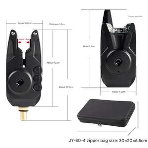 JY-80 d'alarme électronique de pêche sans fil 1 + 4 Réservoir de pêche à la carpe européenne Ensemble d'alarme de morsure de pêche avec fonction de <span class=keywords><strong>test</strong></span> de portée - Product Image 4