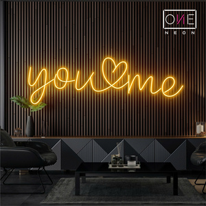 You & Me Led Neon Sign LED Neon Sign Customized Love Neon <b>Light</b> Sign <b>for</b> Wedding Birthday Party Decoration - Product Image 2