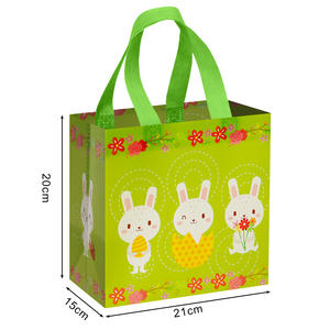 Sacs cadeaux pour enfants, sacs d'emballage pour fête d'anniversaire, sacs cadeaux imprimés en non-tissé colorés pour anniversaire - Product Image 6
