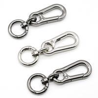 Vente en gros de clip à ressort en alliage de zinc porte-clés en métal porte-clés mousqueton porte-clés pour sacs
