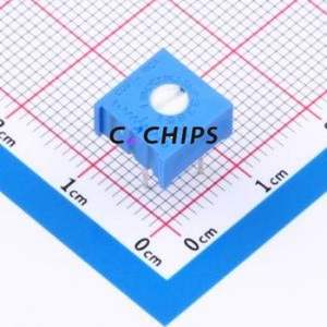 Resistencia Ajustable/Potenciómetro 3386F-1-102LF, Componente de Orificio Pasante (THT)-3P, 9.5x9.5mm, Resistencia de 1kOhm, 10%, 500mW, 100ppm ℃ - Product Image 1