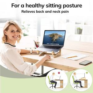 Ibamboo Solid Wood Laptop <b>Stand</b> 10-15 Inch <b>Desktop</b> Riser For Cooling And Gaming Laptops - Product Image 2