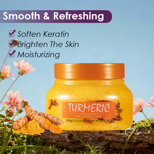 Turmeric <b>Body</b> <b>Scrub</b> Exfoliating & Hydrating Sugar <b>Scrub</b> w/ Shea Butter Vitamin C & Essential Oils Smooth Skin <b>Body</b> Exfoliator - Product Image 2