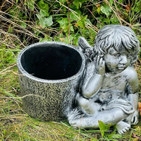Figurines d'animaux personnalisées pour la décoration intérieure et extérieure, la maison, l'hôtel, pot de jardin en ciment, jardinières, ornement de jardin, pot à fleurs en résine pour bureau