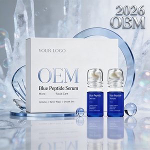 Sérum facial à l'acide hyaluronique et aux peptides bleus OEM, essence de renouvellement cutané micro, exfoliation douce, stimulation de l'absorption des nutriments, anti-âge - Product Image 5