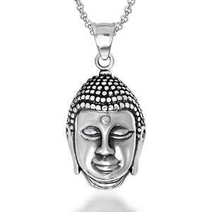 3D Shakyamuni Buddha Pendant <b>Titanium</b> Steel Necklace For Men SP572 - Product Image 1