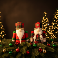 Gnome de Noël personnalisé en polyester Zaves, soldat casse-noisette avec chapeau et épée, fournitures de fête, décorations de maison pour les fêtes, 10 cm