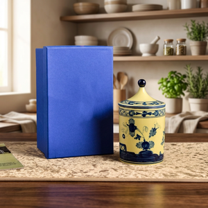 Pot de rangement en céramique avec couvercle, pour thé vert, grains de café, bonbons, décoratif, peint à la main, pour la maison et la cuisine, vente en gros - Product Image 1